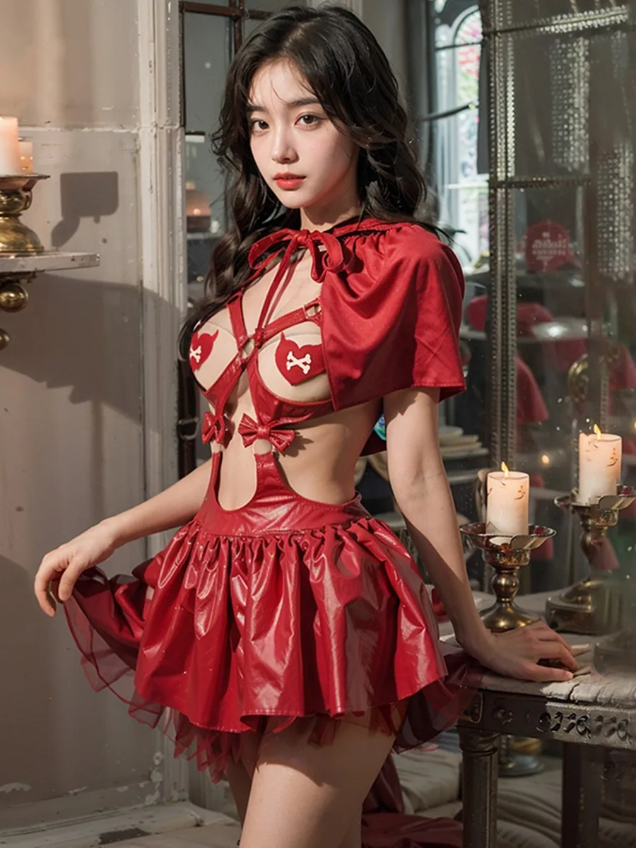 Anime Red Hood Cupless Cosplay Lingerie