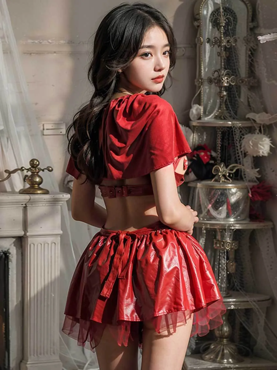 Anime Red Hood Cupless Cosplay Lingerie