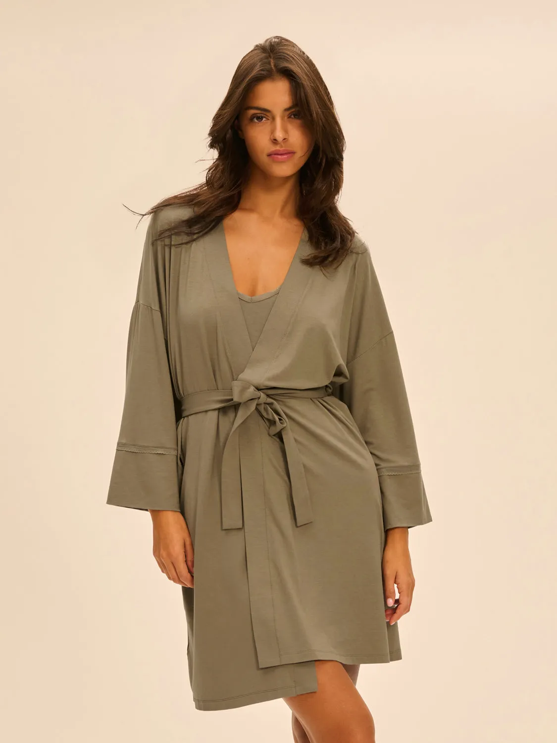 Aurore Kimono - Clay Green