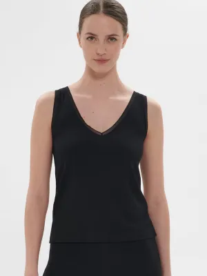 Aurore Sleeveless Tank - black