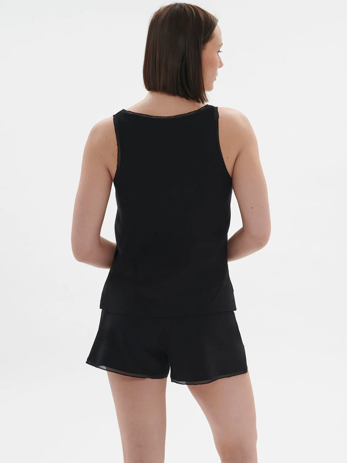 Aurore Sleeveless Tank - black
