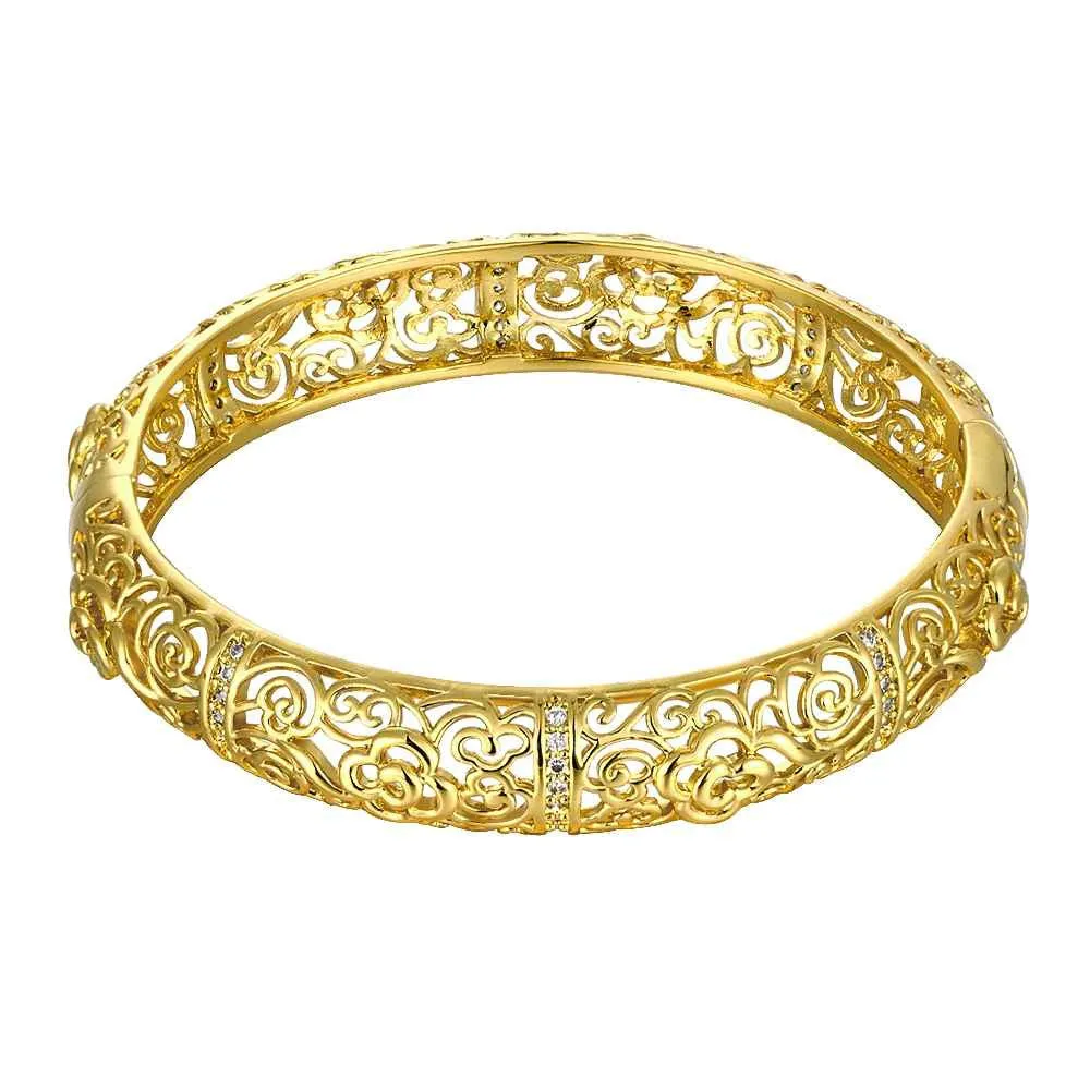 Best Gift 18K Gold Plating bangles Small winding women pulseras joias HBZ 11 ELY