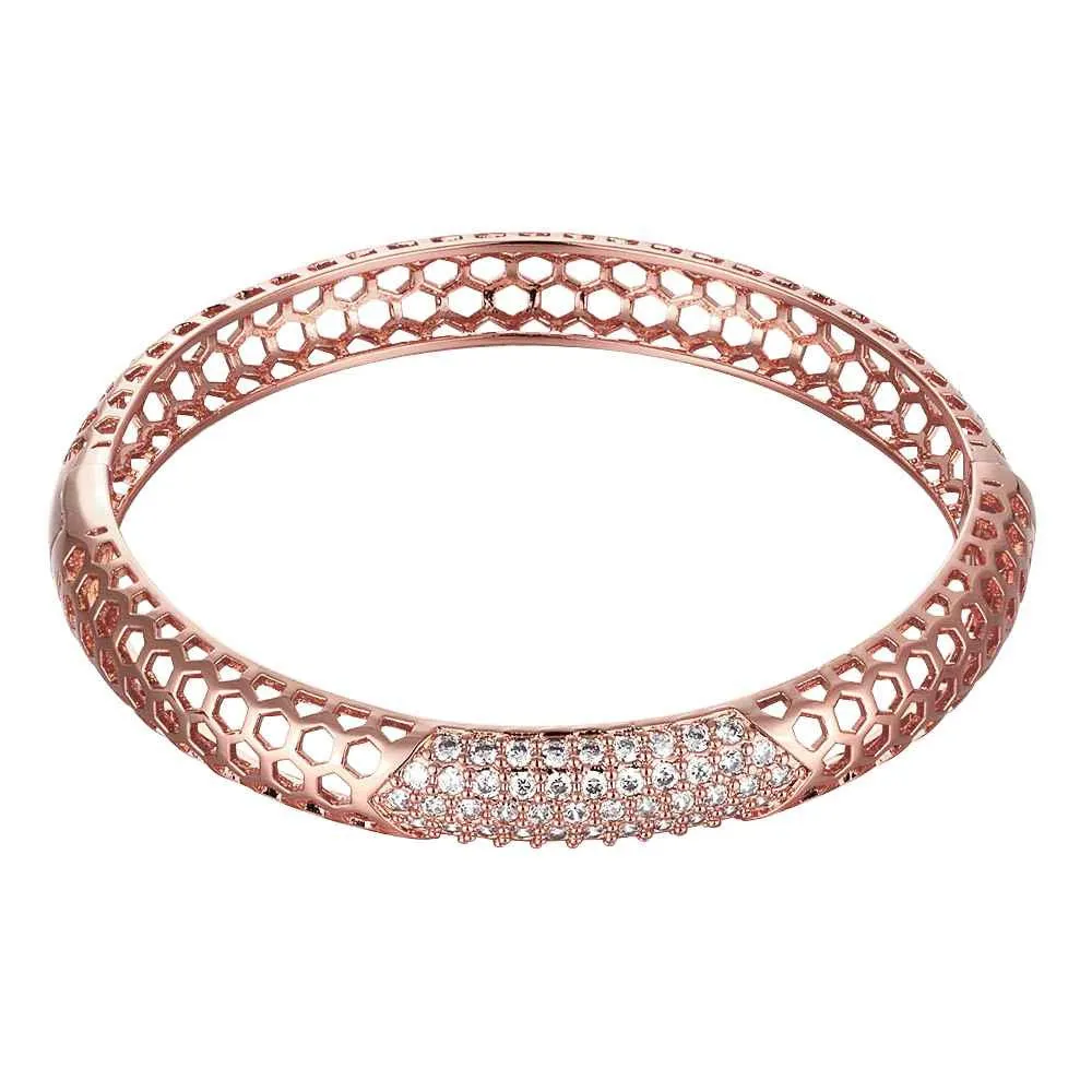 Best Gift 18K Gold Plating bangles Small winding women pulseras joias HBZ 11 ELY