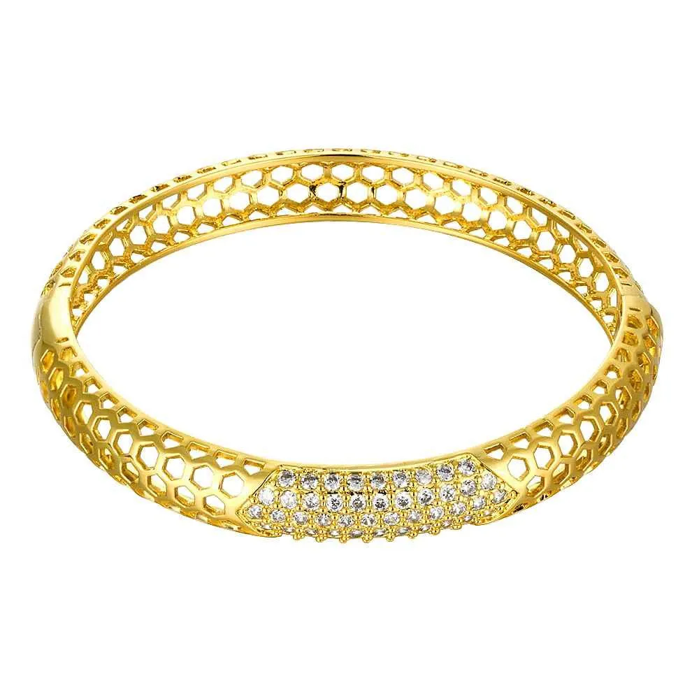 Best Gift 18K Gold Plating bangles Small winding women pulseras joias HBZ 11 ELY