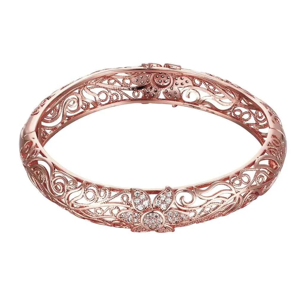Best Gift 18K Gold Plating bangles Small winding women pulseras joias HBZ 11 ELY