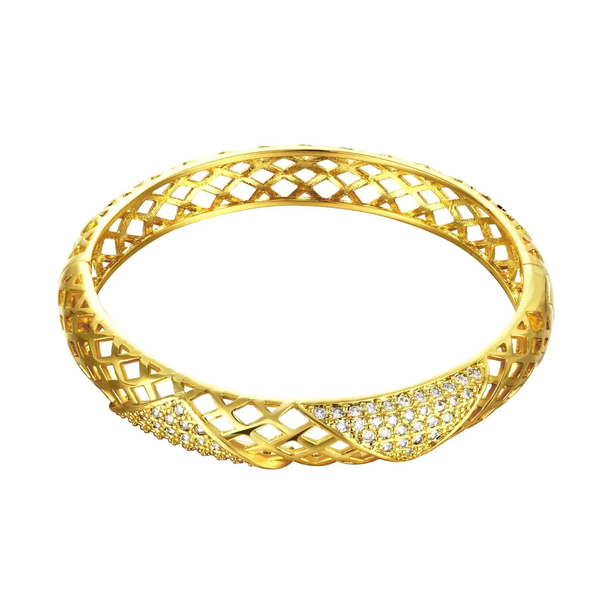 Best Gift 18K Gold Plating bangles Small winding women pulseras joias HBZ 11 ELY