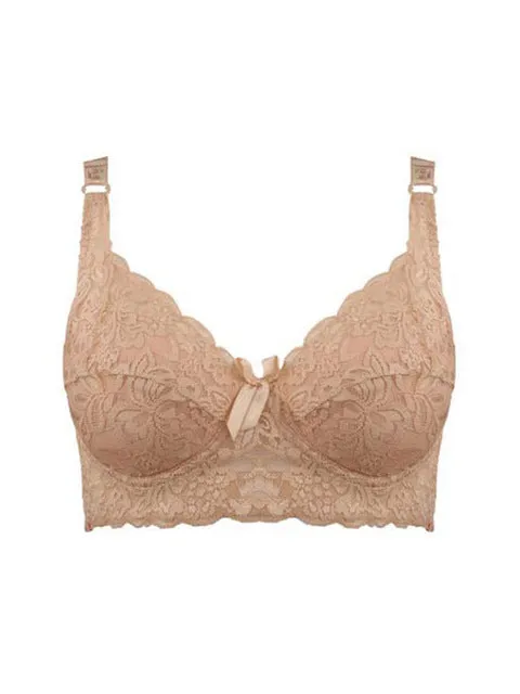 Brand New 2018 Sexy Lace Women Bra Plus Size C D E Big Size Bralette Ultrathin Pure Cotton Brassiere 95E Underwear Dropshipping