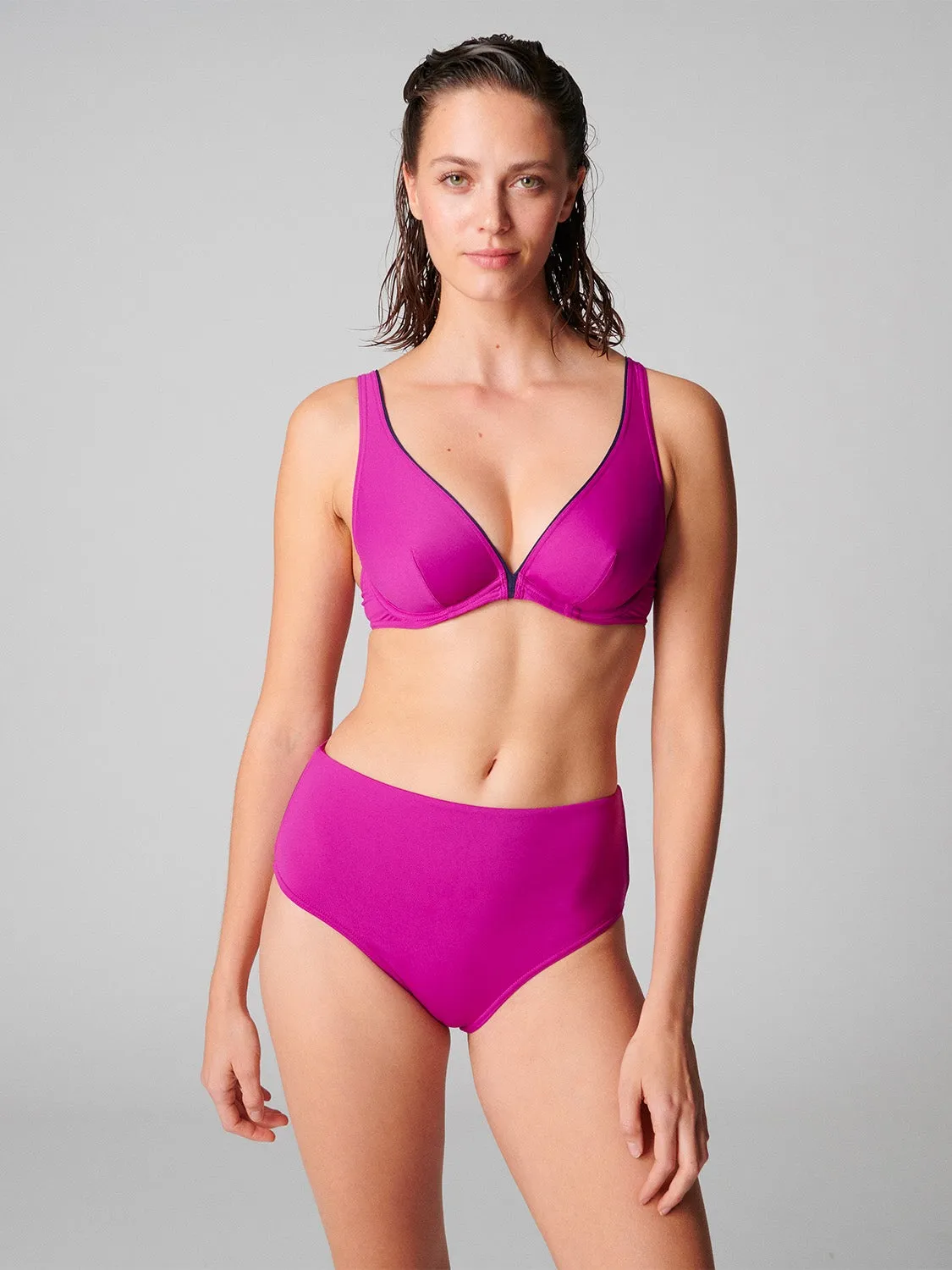 Calysta Underwire Plunge - Bougainvillea