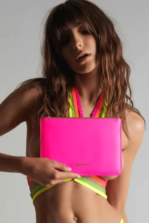 Corps  Corps Leather Pouch Neon Pink