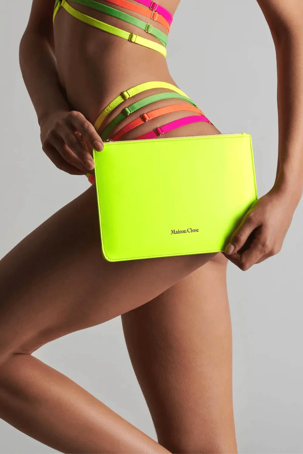Corps  Corps Leather Pouch Neon Yellow