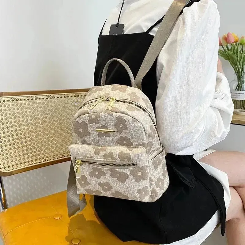 Flower Print Mini Backpack for Women