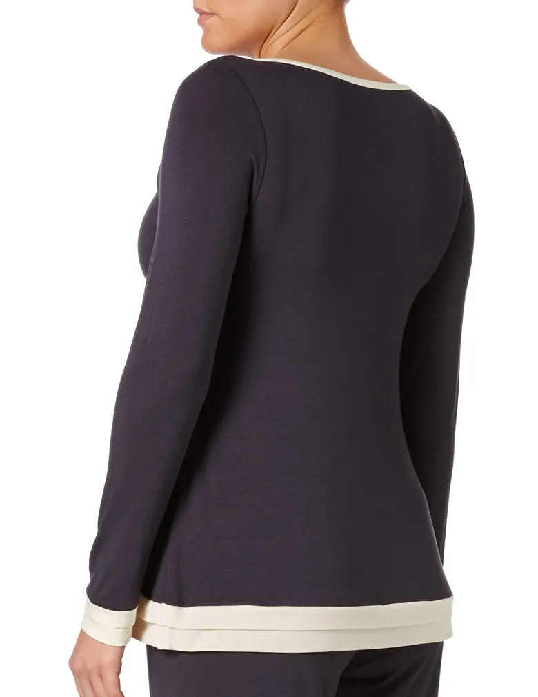 Freya Sweet Dreams Loungewear AA4835 Charcoal Long Sleeve Top