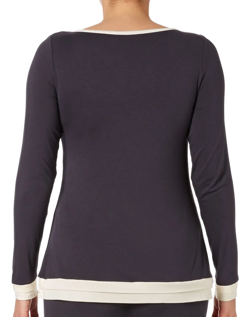 Freya Sweet Dreams Loungewear AA4835 Charcoal Long Sleeve Top