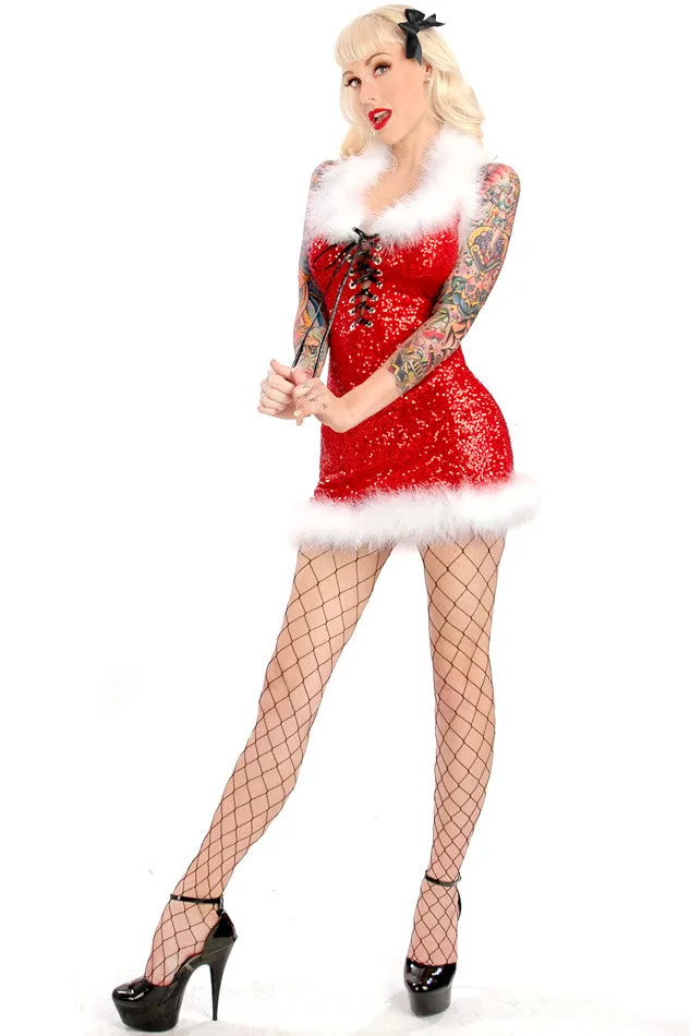 Glam Santa Halter Dress