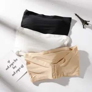 N Fashion Strapless Seamless Tops Women Stretch Sexy Soft Bra Push Up Wire Free Padded S Four Hook-and-eye Underwear 2018