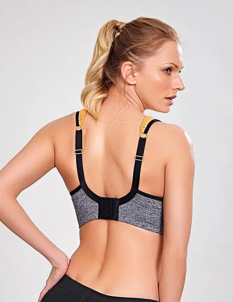 Panache Power 5021 Grey/Mango Convertible Underwire Sports Bra