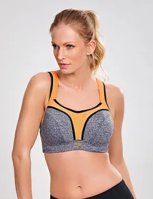 Panache Power 5021 Grey/Mango Convertible Underwire Sports Bra
