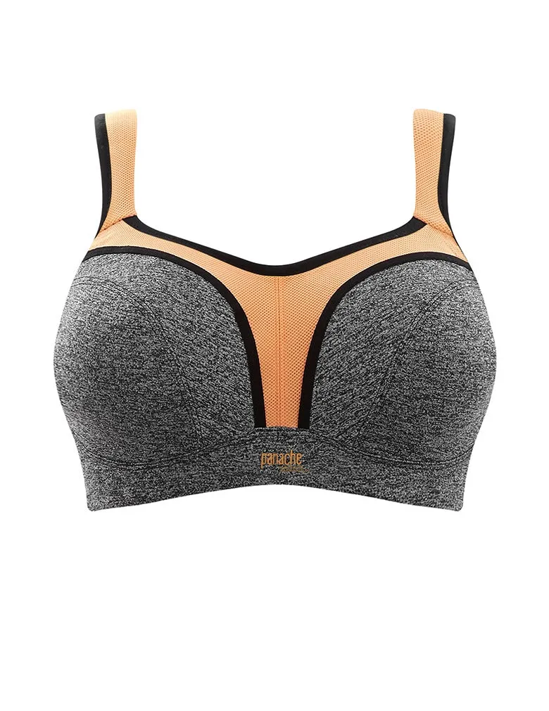 Panache Power 5021 Grey/Mango Convertible Underwire Sports Bra
