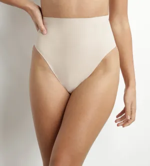Seamless High-Waist Sculpting Effect String for Women in Nude  Dim Silhouette Invisible