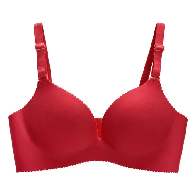 Sexy Deep U Cup Bras For Women Push Up Lingerie Seamless Bra Wire Free Bralette Backless Plunge Intimates Female Underwear