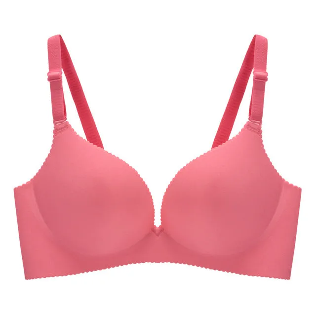 Sexy Deep U Cup Bras For Women Push Up Lingerie Seamless Bra Wire Free Bralette Backless Plunge Intimates Female Underwear