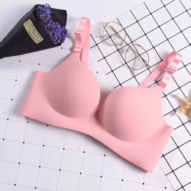 Sexy Deep U Cup Bras For Women Push Up Lingerie Seamless Bra Wire Free Bralette Backless Plunge Intimates Female Underwear