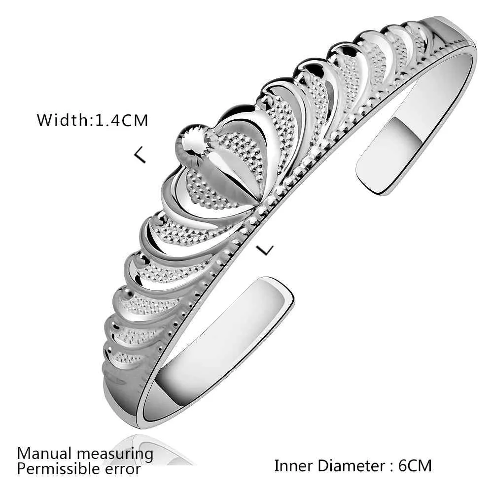 silver crown stone men bracelet accessories SMTB213 ELY