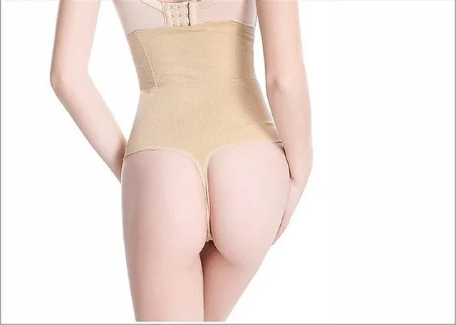 Women High Waist Thongs tummy control Underwear 4 bones slimming butt lifter body shaper butt enhancer panty booty lifter